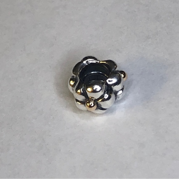Retired Pandora 14k Tipped Flower Charm - Picture 3 of 9